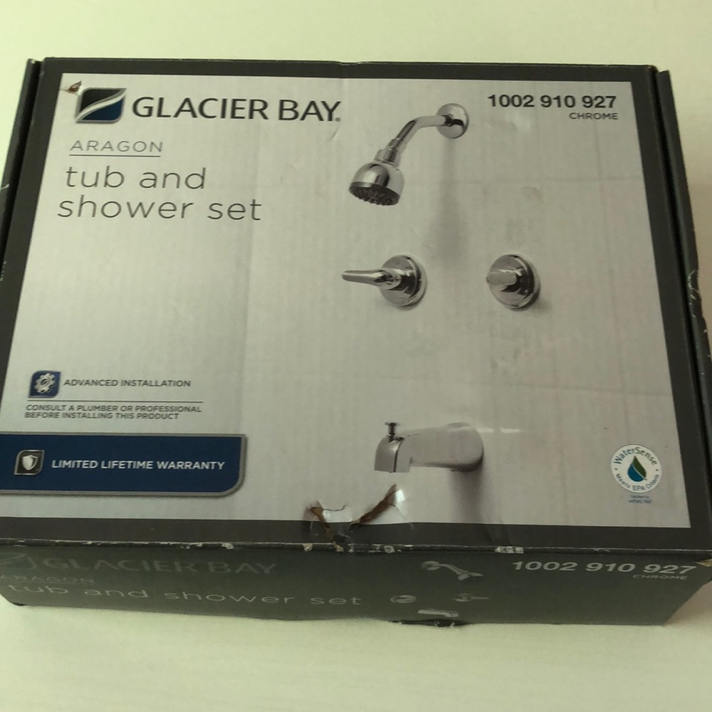 Glacier bay tub and shower set